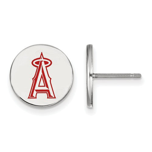 SS MLB  Los Angeles Angels Small Enamel Disc Earrings