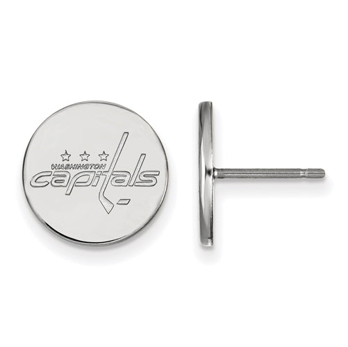 SS NHL Washington Capitals Small Disc Earrings