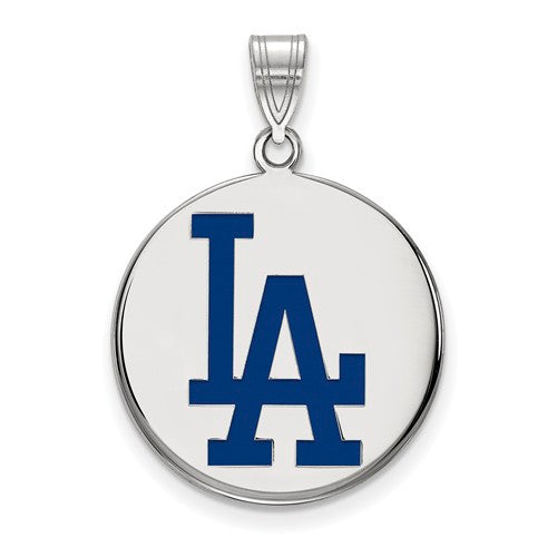 SS MLB  Los Angeles Dodgers Large Enamel Disc Pendant