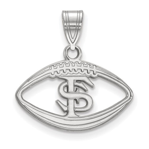 Sterling Silver Florida State University Pendant in Football