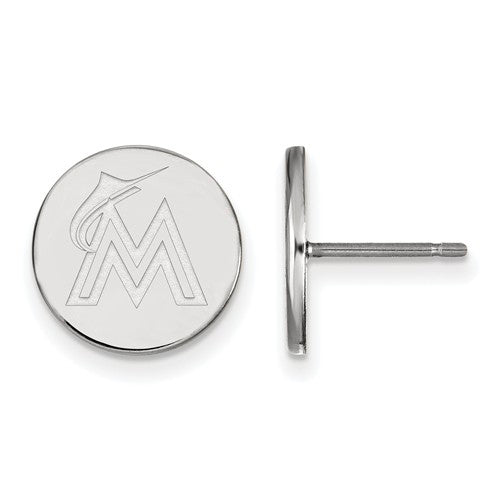 SS MLB  Miami Marlins Small Disc Earrings