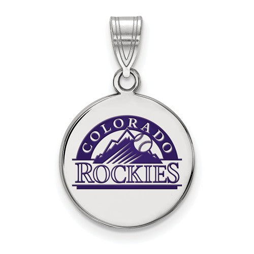 SS MLB  Colorado Rockies Medium Enamel Disc Alternate Logo Pendant