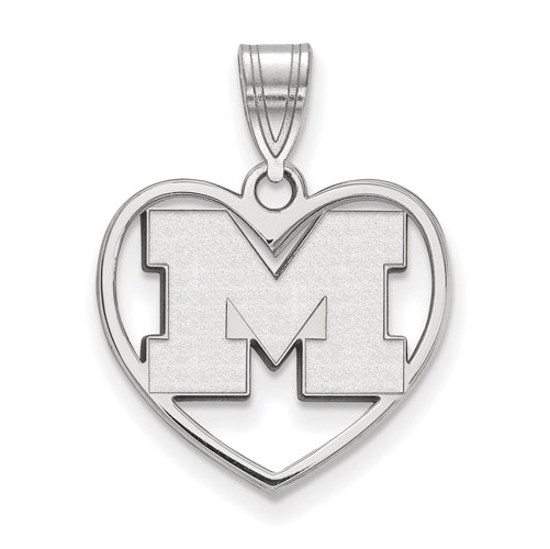 SS University of Michigan Pendant in Heart