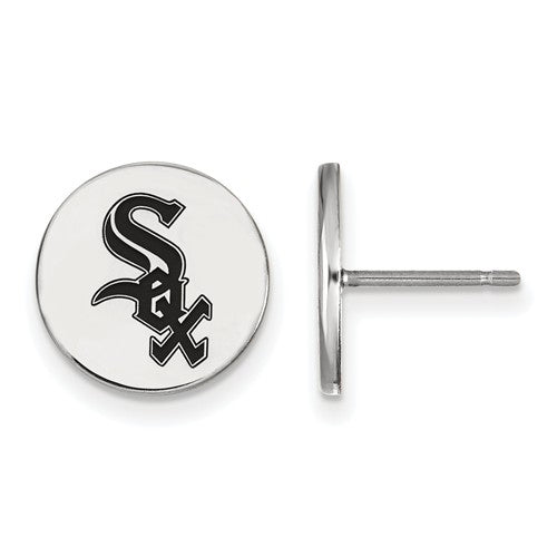 SS MLB  Chicago White Sox Small Enamel Disc Earrings