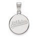 14k White Gold MLB LogoArt Oakland Athletics Script Medium Disc Pendant