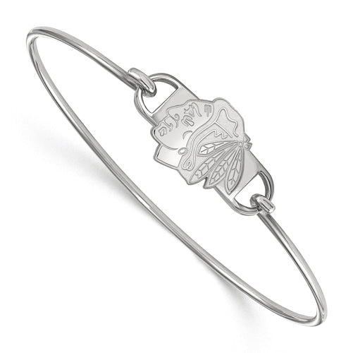 SS NHL Chicago Blackhawks Small Ctr Wire Bangle-7
