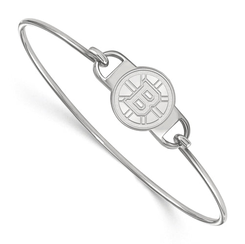 SS NHL Boston Bruins Small Center Wire Bangle-7