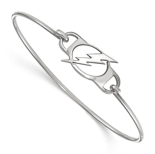 SS NHL Tampa Bay Lightning Small Center Wire Bangle-7