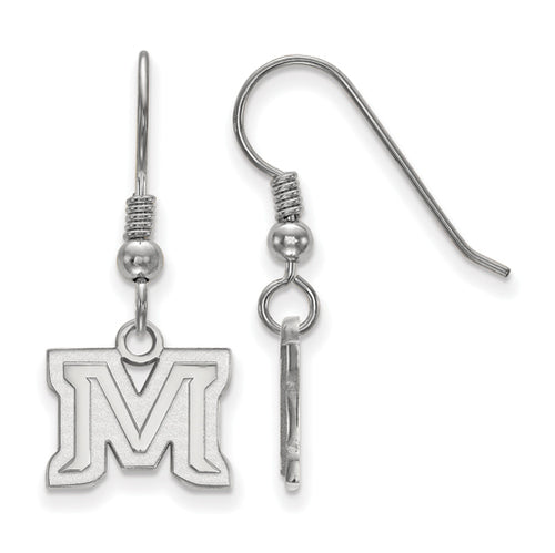 SS Montana State University XS Letter M Dangle Wire Earrings