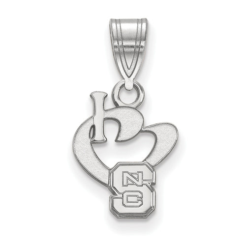 SS North Carolina State U Small I Love Logo Pendant