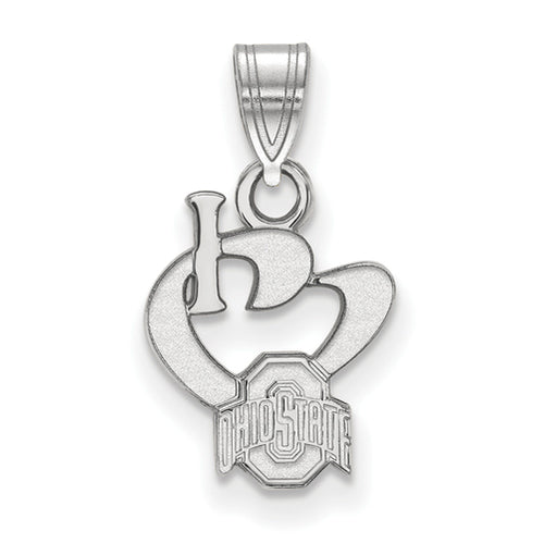 SS Ohio State U Small I Love Logo Pendant