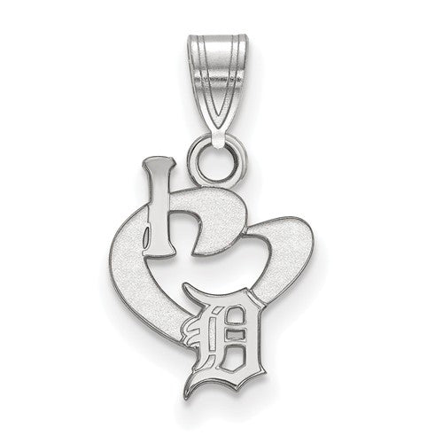 SS MLB  Detroit Tigers Small I Love Logo Pendant