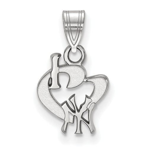 SS MLB  New York Yankees Small I Love Logo Pendant