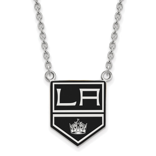 SS NHL Los Angeles Kings Lg Enl Pendant w/Necklace