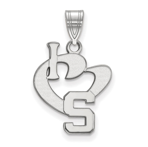 SS Michigan State University Large I Love Logo Pendant