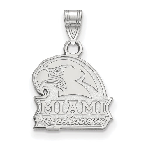 10kw Miami University Small Red Hawk Logo Pendant
