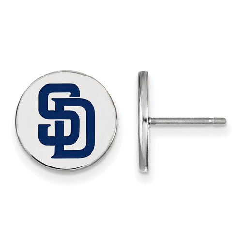 SS MLB  San Diego Padres Small Enamel Disc Earrings