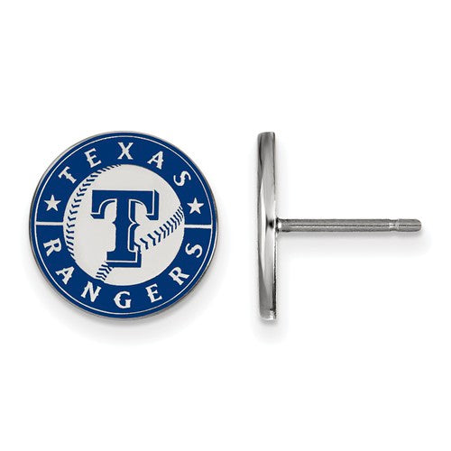 SS MLB  Texas Rangers Small Enamel Disc Earrings