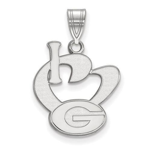 SS University of Georgia Medium I Heart Letter G Pendant