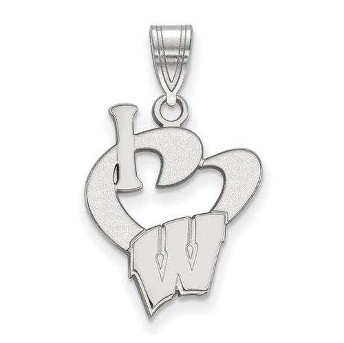 SS University of Wisconsin Large I Love Logo Pendant