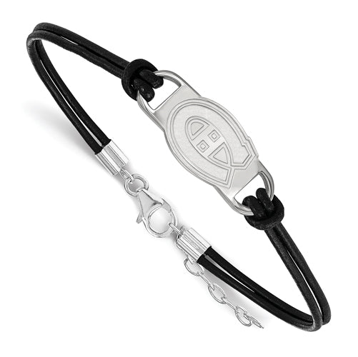 SS Montreal Canadiens Small Center Leather Bracelet