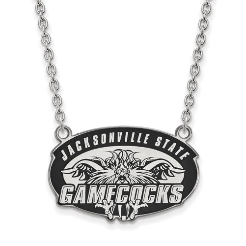 SS Jacksonville State U. Large Enamel Pendant w/Necklace