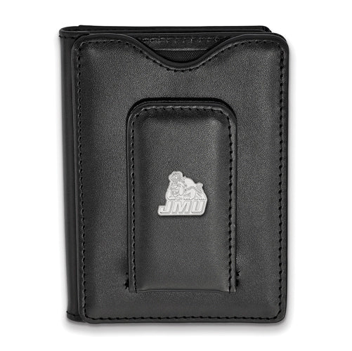 SS James Madison Univ Black Leather Money Clip Wallet