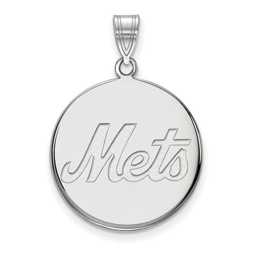 SS MLB  New York Mets Large "Mets" Disc Pendant