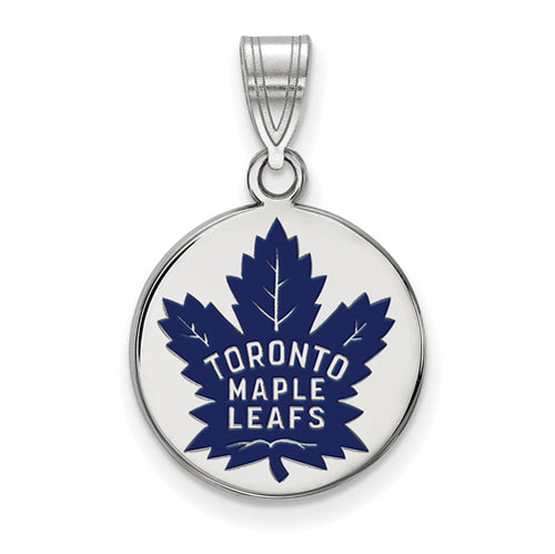 SS NHL Toronto Maple Leafs Medium Enamel Disc Pendant