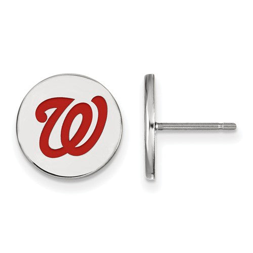 SS MLB  Washington Nationals Small Enamel Disc Earrings
