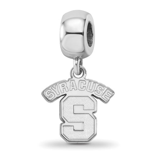 Sterling Silver Rhodium-plated LogoArt Syracuse University Small Dangle Bead Charm