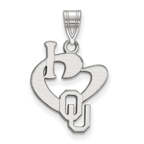 SS University of Oklahoma Large I Love Logo Pendant