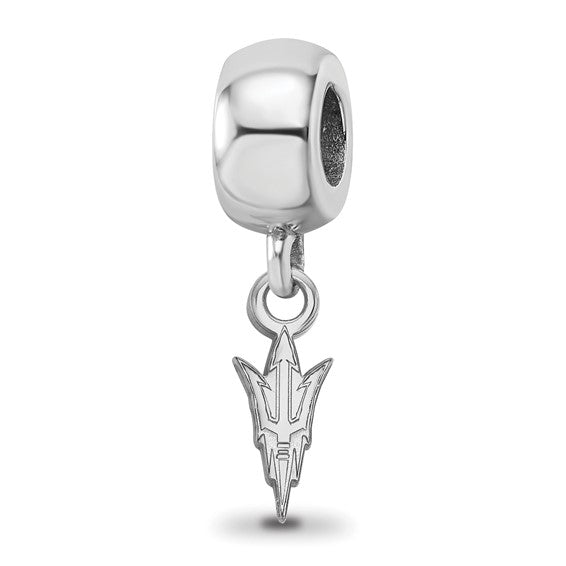 Sterling Silver Ariz State University Pitchfork Extra Small Dangle Bead Charm