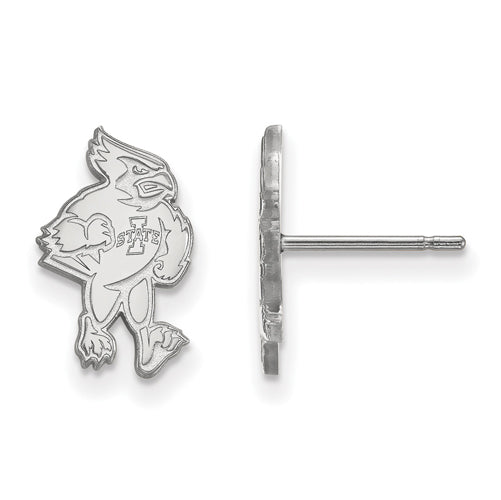 10kw Iowa State University Small Post Cardinal Earrings