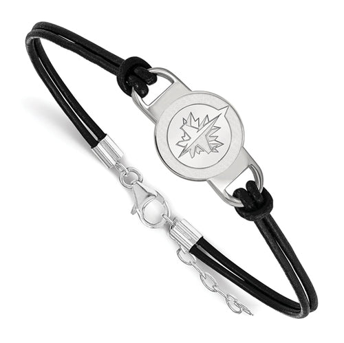 SS Winnipeg Jets Small Center Leather Bracelet