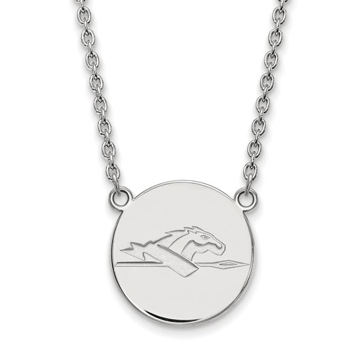 SS Longwood U Large Disc Pendant w/Necklace