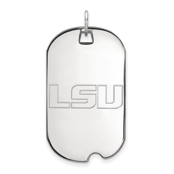 14kw Louisiana State University L-S-U Large Dog Tag Pendant