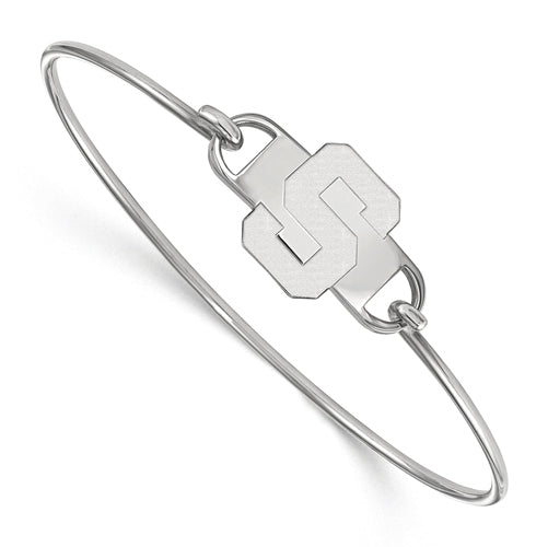 SS Michigan State University Letter S Small Center 7 inch Wire Bangle