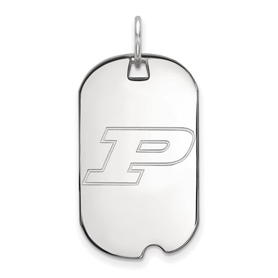 14kw Purdue University Letter P Small Dog Tag Pendant
