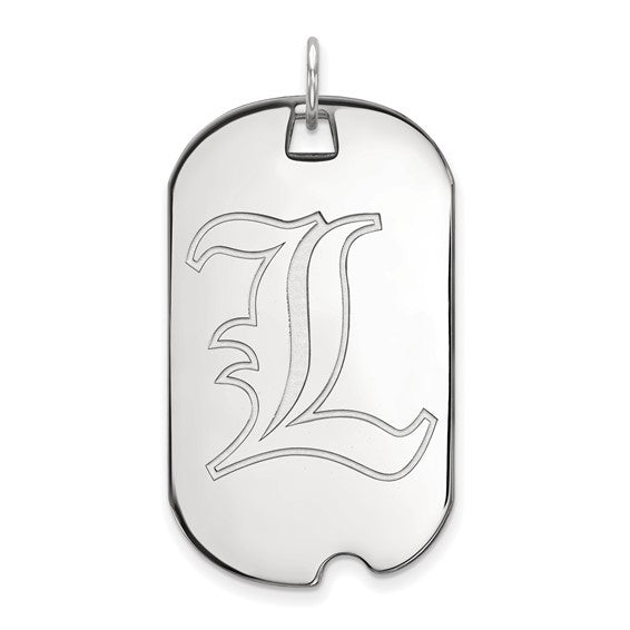 14kw University of Louisville Letter L Large Dog Tag Pendant