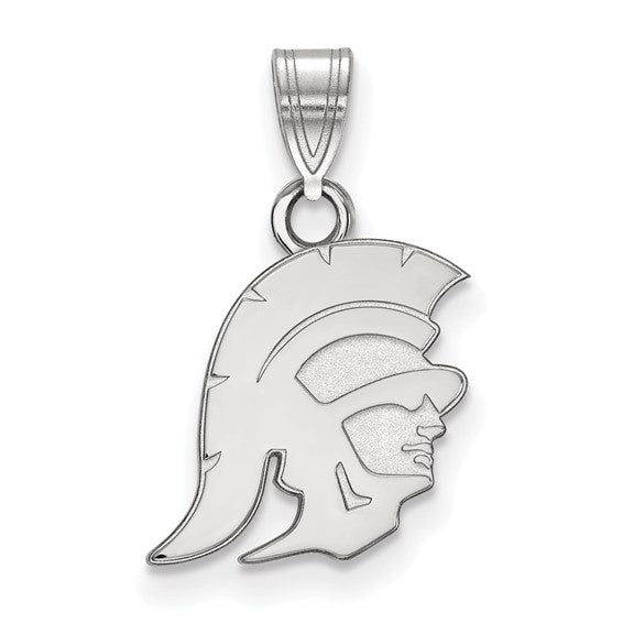 14k White Gold Univ of Southern California Trojan Small Pendant