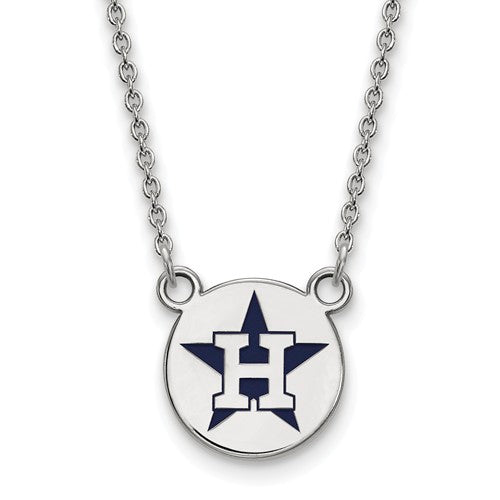 SS MLB  Houston Astros Small Enamel Disc Necklace