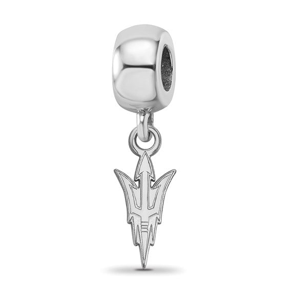 Sterling Silver Ariz State University Pitchfork Small Dangle Bead Charm