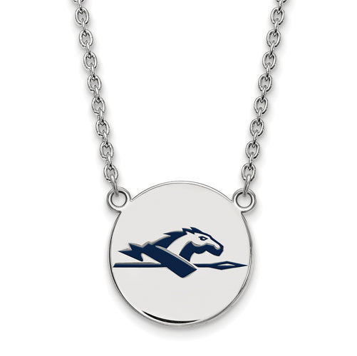 SS Longwood U Large Enamel Disc Pendant w/Necklace