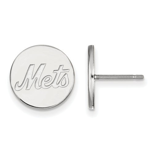 SS MLB  New York Mets Small Disc Earrings