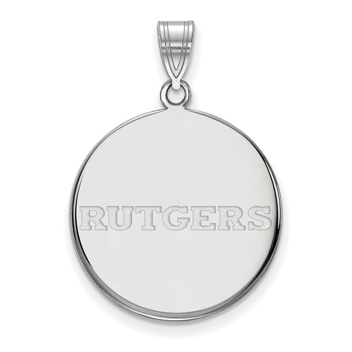 SS Rutgers Large "RUTGERS" Disc Pendant