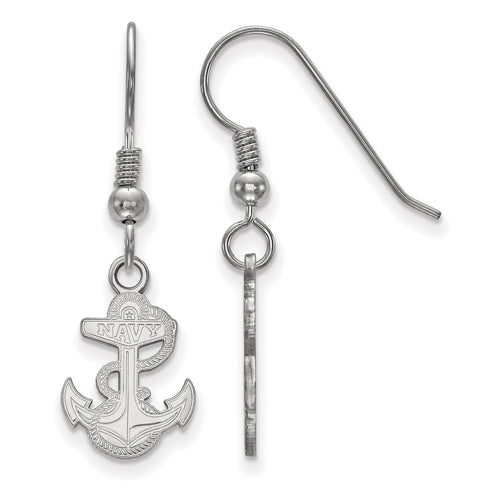 SS Navy Anchor Small Dangle Earrings