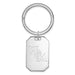 Sterling Silver Rhodium-plated LogoArt College of William and Mary Key Ring