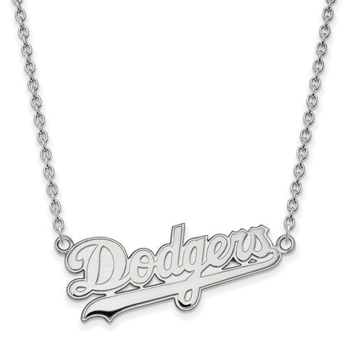 SS MLB  Los Angeles Dodgers Large Logo Pendant w/Necklace