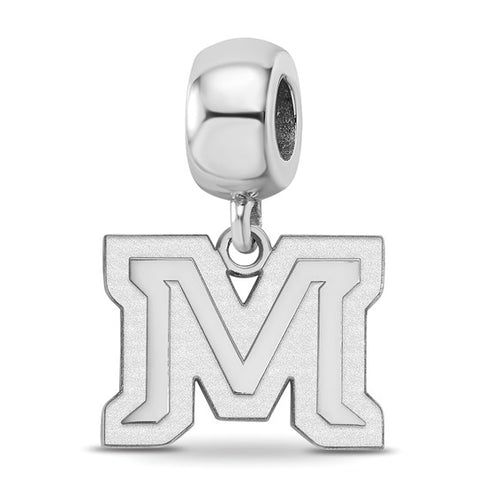SS  Montana State University Letter M Small Dangle Bead Charm